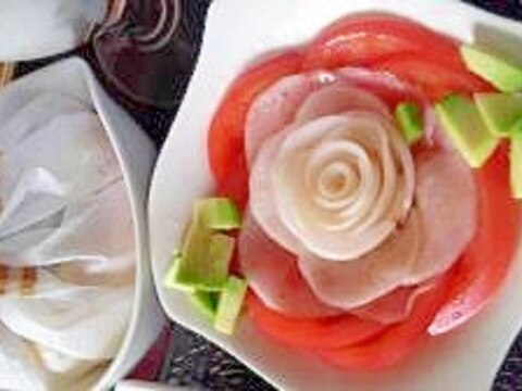 パーティー気分☆大根の薔薇サラダ(UC対応)